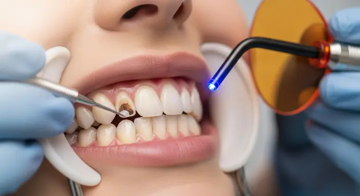 Dental Decay Composite Filling Curing